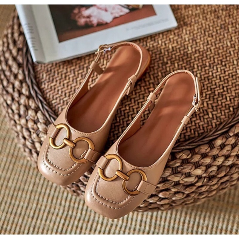 SG0621 syafniegalery  Ballerina Simple Sling Back Flat Shoes import