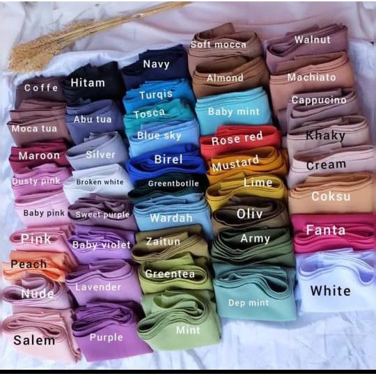 Jilbab Instan Renda / Kerudung Bergo + Renda Size 65x75 cm