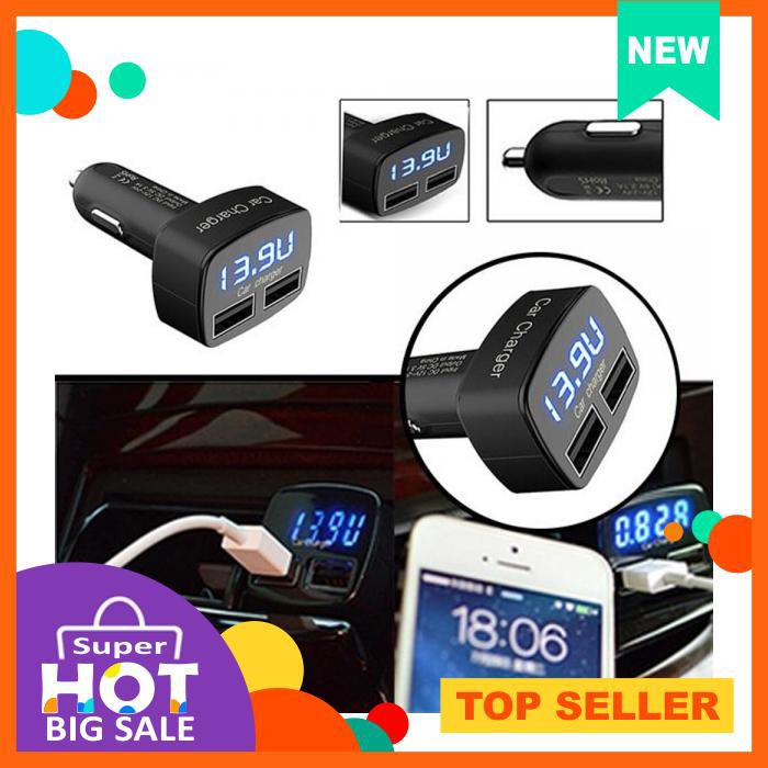 Car Charger Mobil Usb,Alat Ukur Tegangan Aki, Charger Mobil, Charger Hp