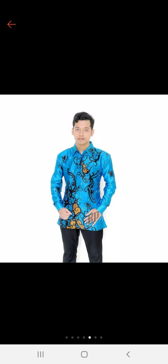 Kaos Batik Pria Cap Batangan Catton Hd 30s - Kerah Dan Saku - Khas Canting - Premium