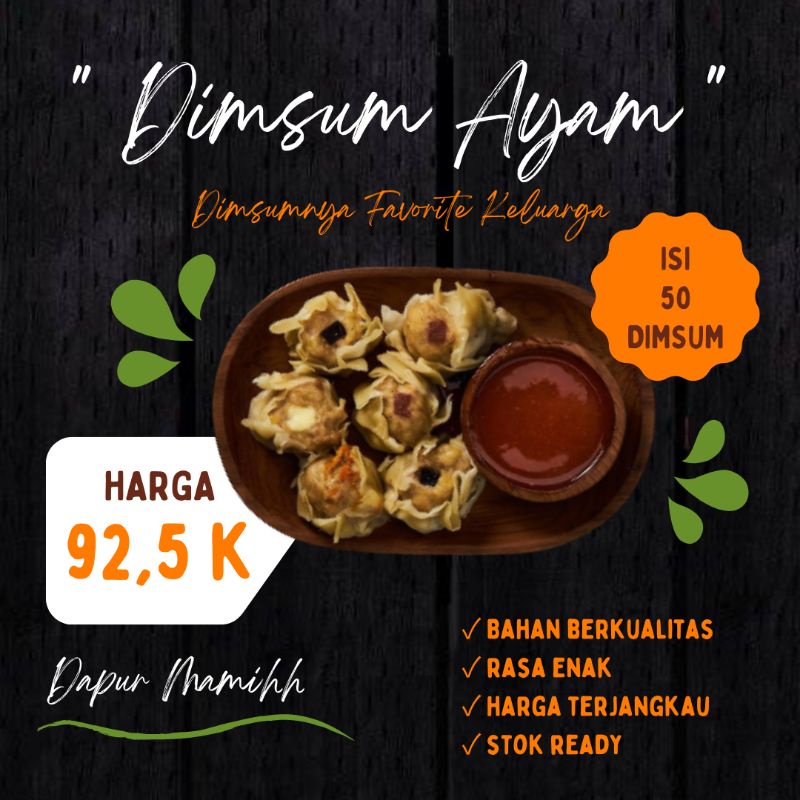 

Dimsum Ayam Matang Berkualitas isi 50 pcs