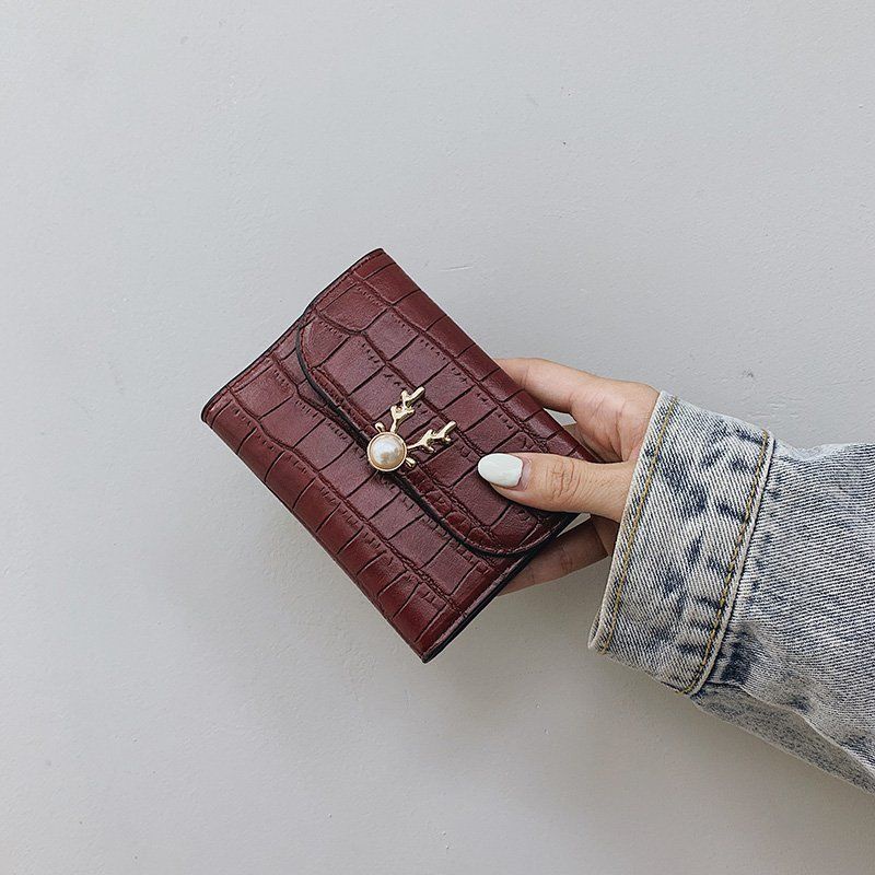 AND / COD / Dompet Lipat Wanita Mini Import Dompet Jalan Cewek PU Dompet Fashion Korean Style D59