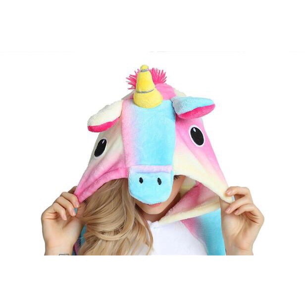 BONEKA KOSTUM ONESIE UNICORN LOLIPOP RAINBOW PIYAMA COSPLAY