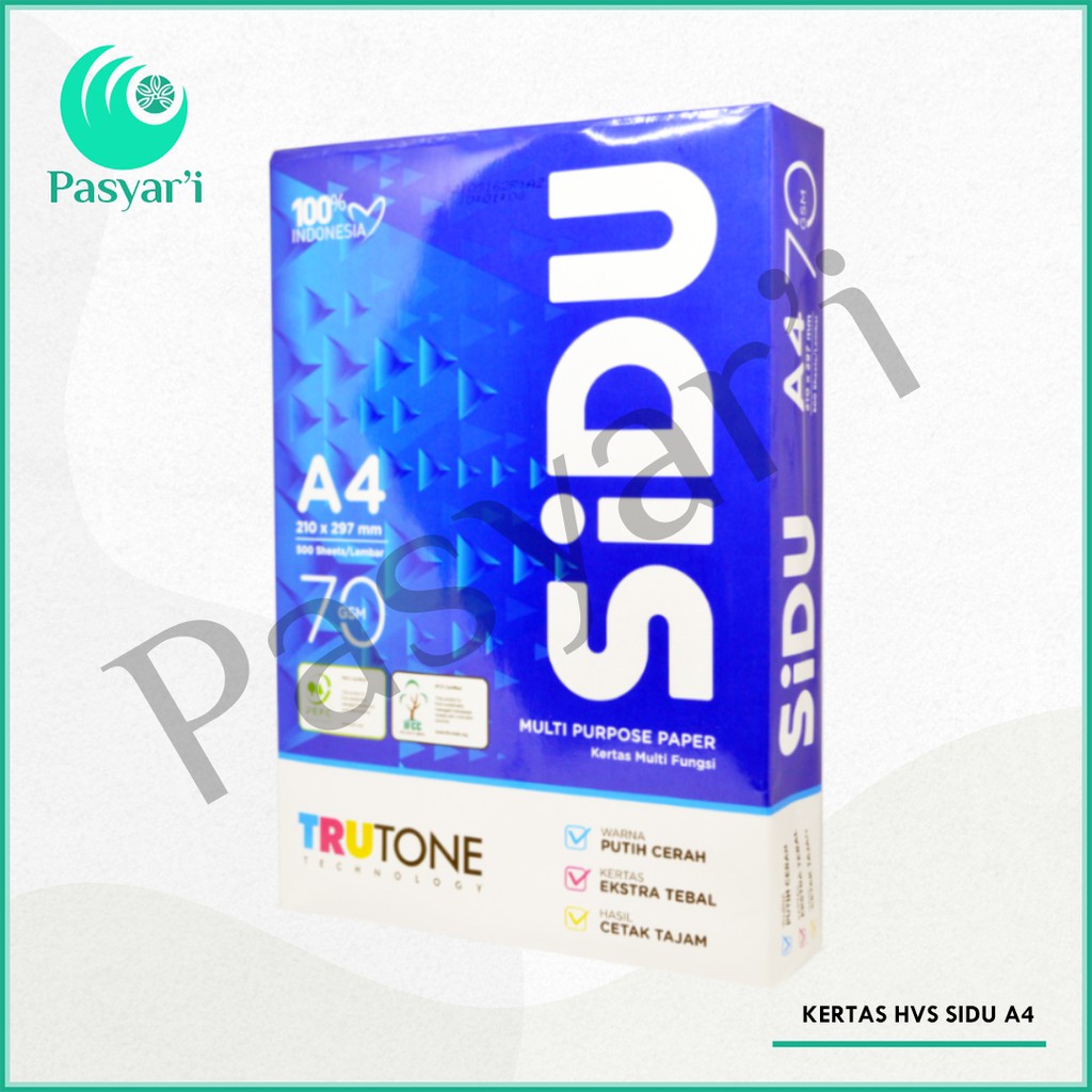 

Kertas HVS Sidu A4 70 gsm Per 100 lembar