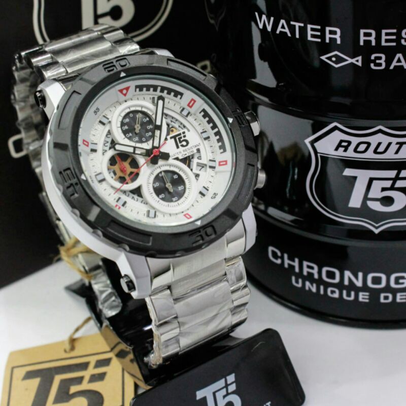 Jam Tangan Pria T5 H3814 chronograph tahan air 0riginal