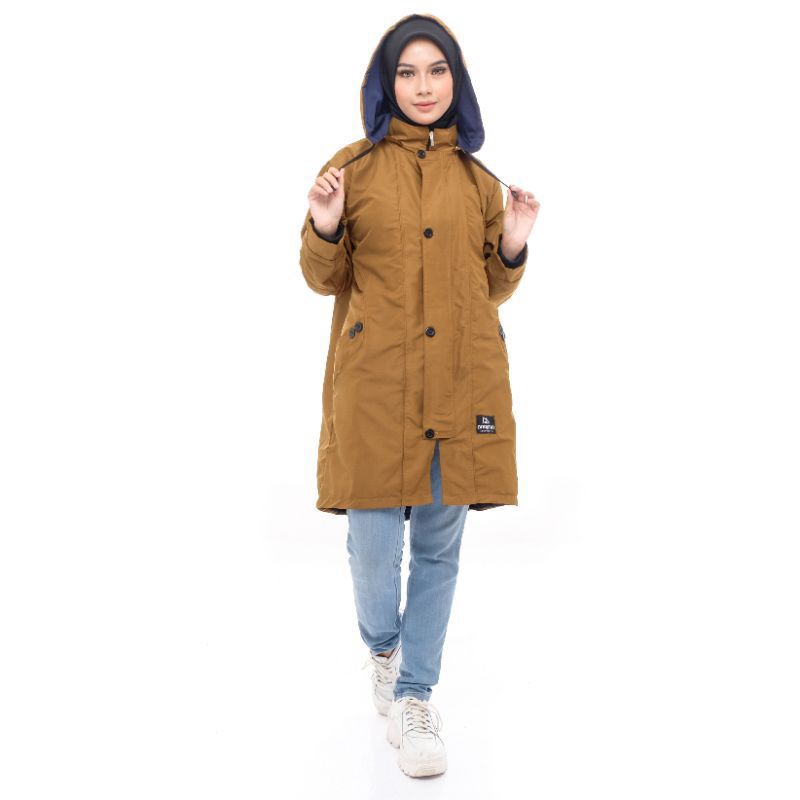 ANAPHA jaket wanita muslimah jaket parka syari syar i waterproof jaket parka wanita panjang