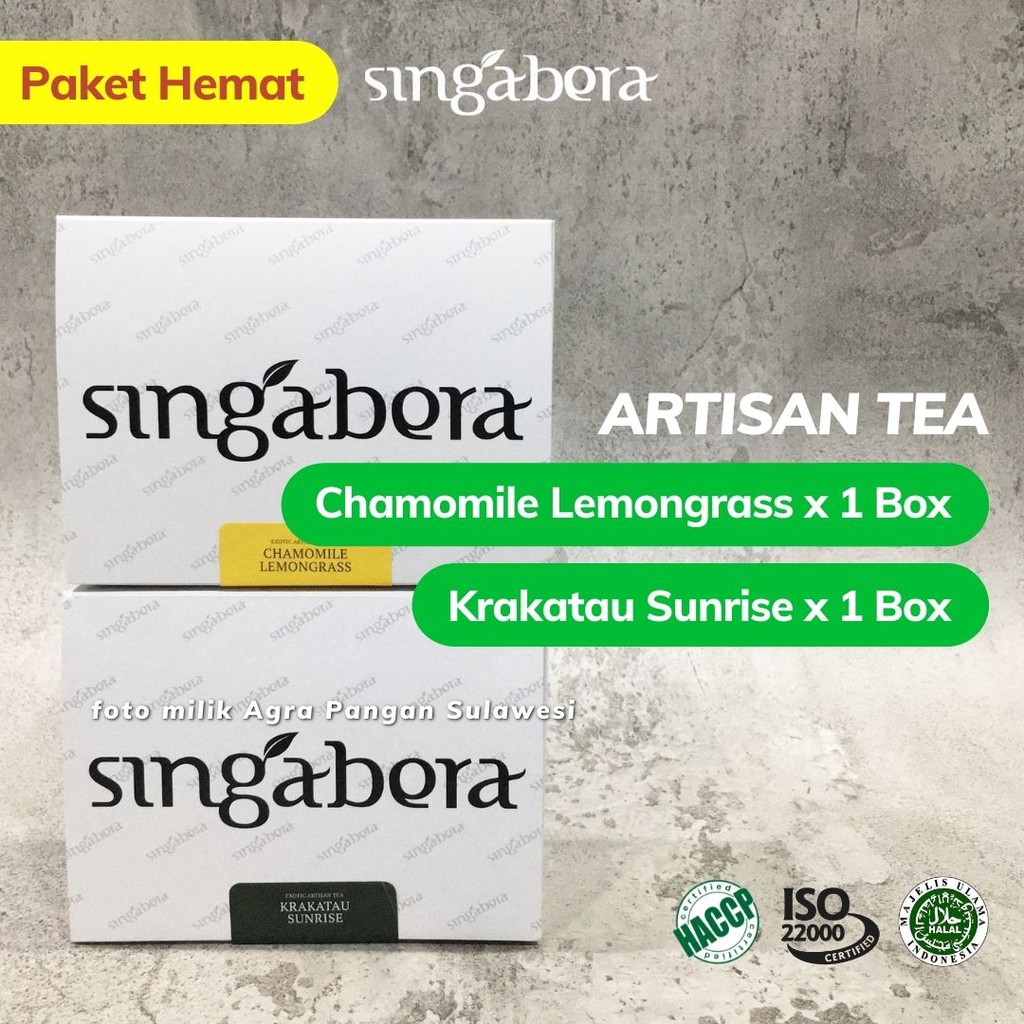 

Chamomile Lemongrass Krakatau Sunrise Singabera | Green Tea Teh Hijau Buah Fruity Tisane Bunga Sereh