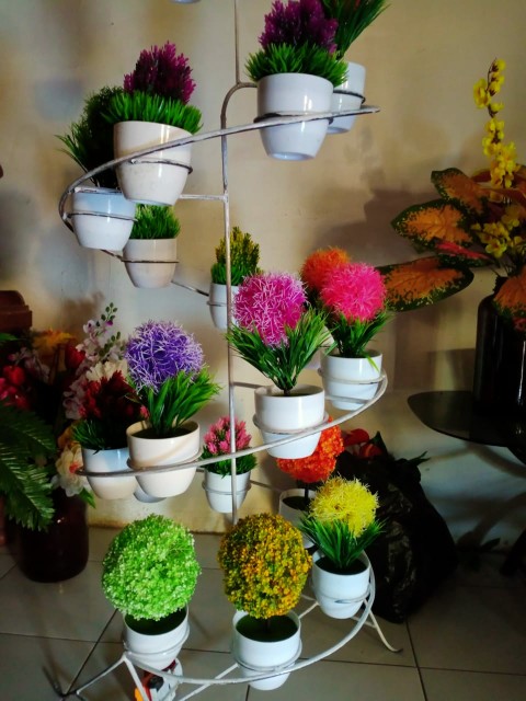 C5 Bunga Aster Gigi/bunga Plastik/daun Rambat Plastik/rumput Plastik/floral Foam/busa Bunga/dekorasi