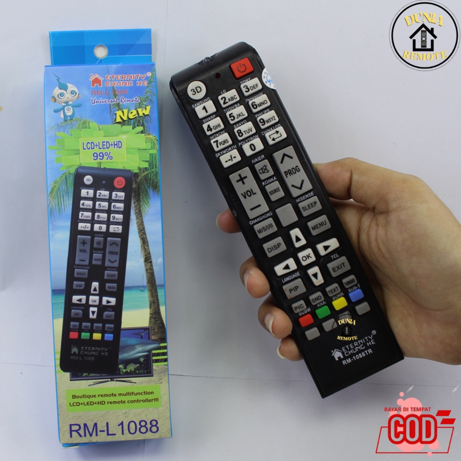 Remot Remote POLYTRON TV MULTI LCD LED TIPE RM 1088 (Panasonik, Polytron, Toshiba, Hitachi Sanyo, dll)