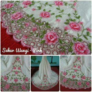 MUKENA SEKAR WANGI PINK 3IN/BAJU MURAH/GAMIS SYARI /LENGAN PENDEK /SQUARE HIJAB /KAOS DISTRO /WARDAH
