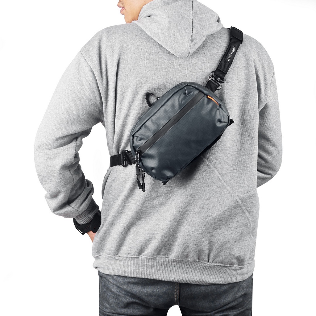 ANT PROJECT - Waist Bag Pria DRY Grey 3 in 1 Waterpfroop