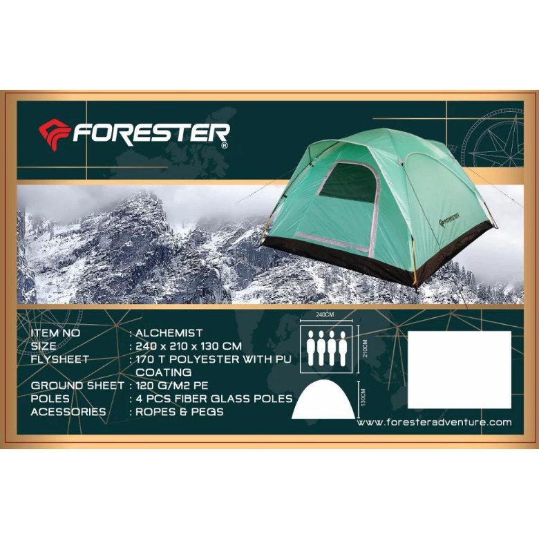 Tenda Forester TDF 005 Alchemist Kapasitas 4 Orang