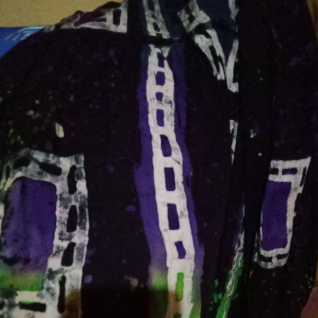 Gamis Twill Ori Abstrak Malam Rempel Bawah Kancing Depan Busui.ld 110 P 135.batik Pekalongan