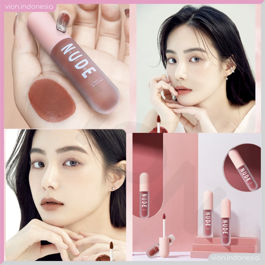 NUDE Capsule Blooming Girl Lip Glaze Lipstick Non Stick Waterproof Lipstik 6 Colors Original NU001