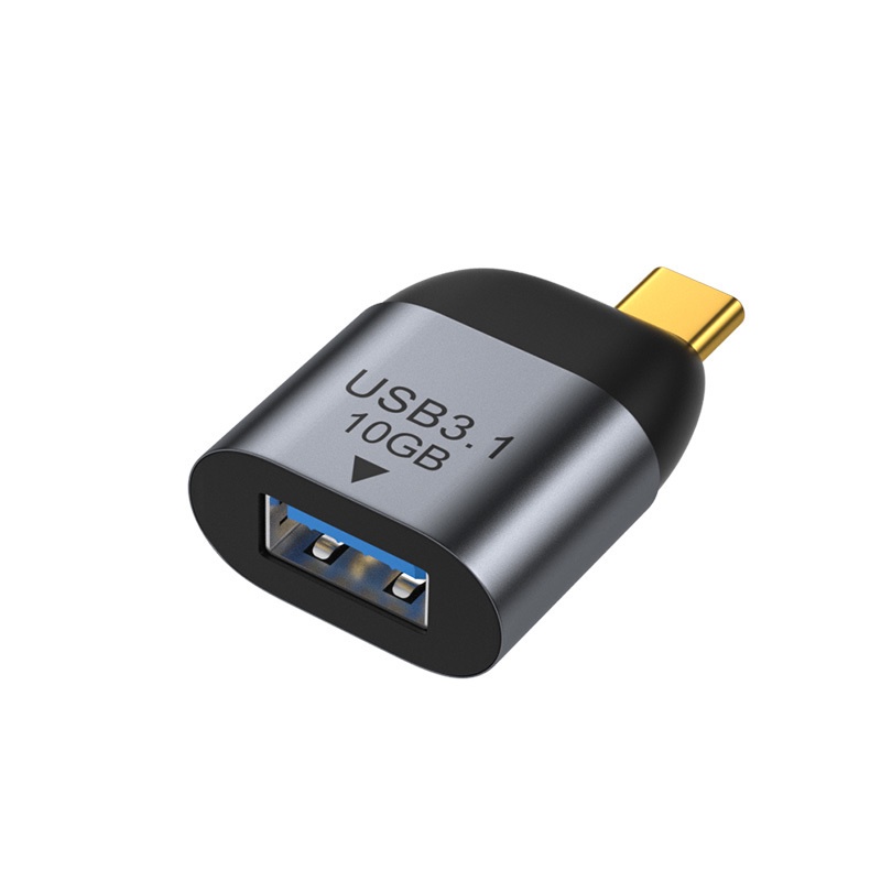 Adapter OTG USB Tipe C 10Gbps Transfer Data / Charger 5V Bahan Metal Untuk Smartphone / Tablet