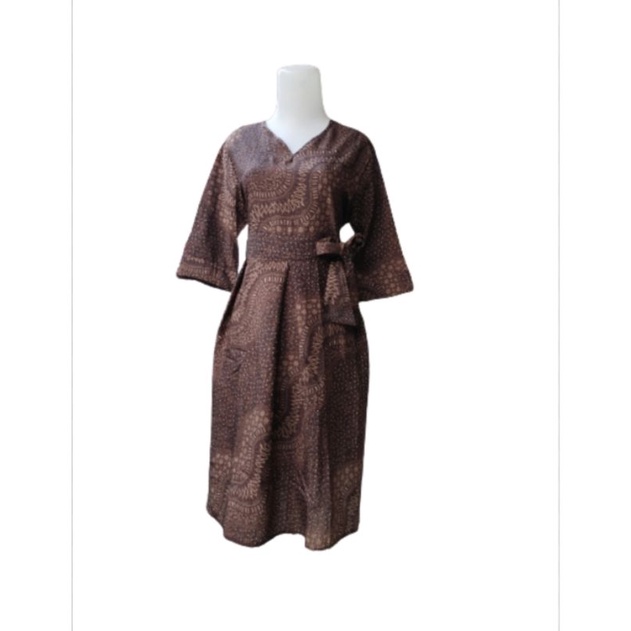 dress Andin batik jenis kain thaisilk super..