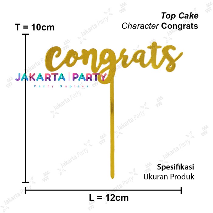 Cake Topper Congrats / Topper Cake Dekorasi Kue / Hiasan Kue Congrats