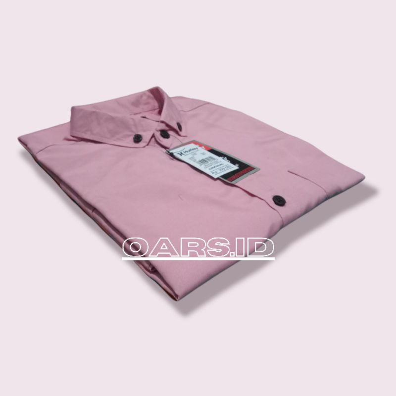 Oars.ID kemeja pink softpink ping polos pria lengan pendek dan panjang - kemeja murah - pakaian warna pink - pakaian pria