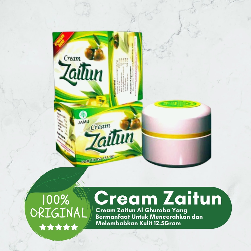 ORIGINAL Cream Zaitun Al Ghuroba Cream Wajah Organik Zaitun 10Gr