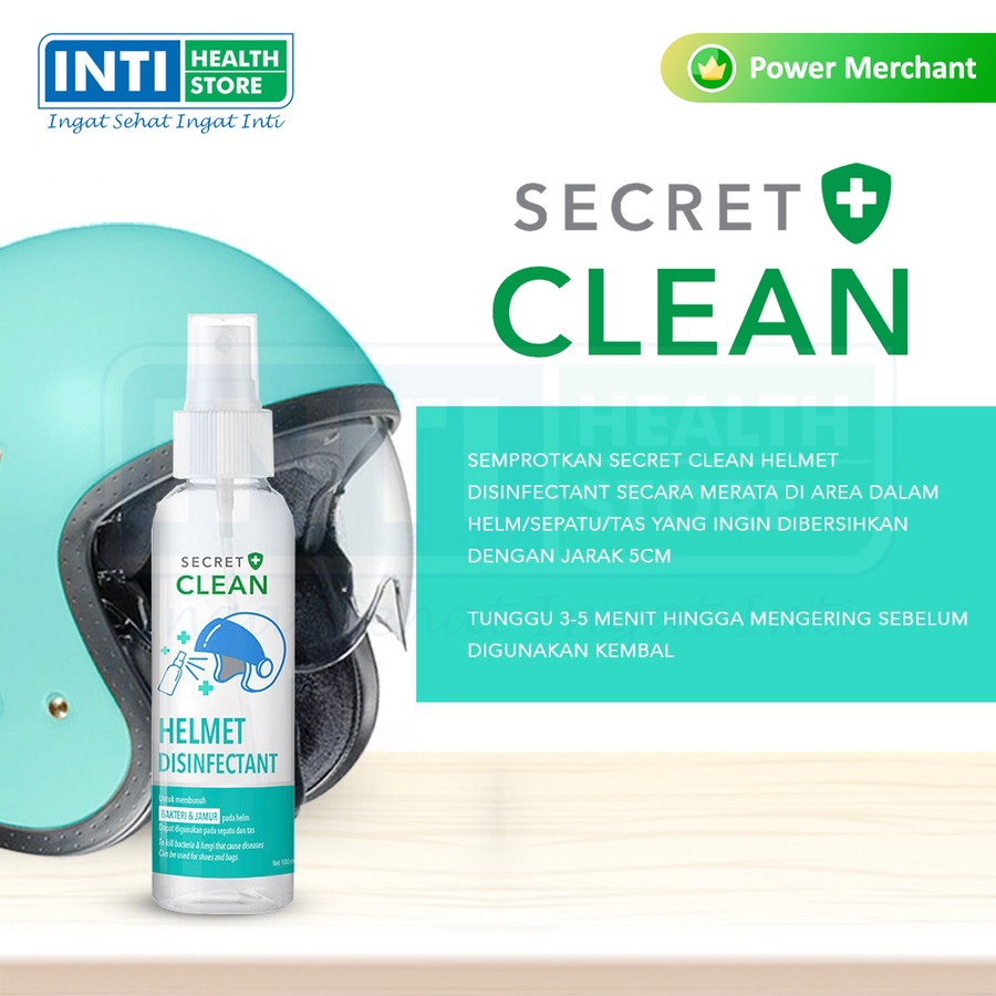 Secret Clean | Helmet Disinfectan 100 ml | Desifektan Helm Spray