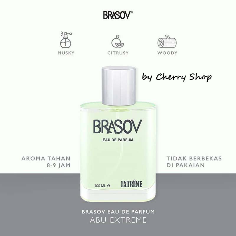 [100ML] [BPOM] [HALAL] BRASOV Eau De Parfum 100ml | 100 ml Original Halal BPOM | minyak wangi tubuh