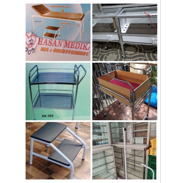 paket hemat bidan praktek 1. Bed Periksa besi2. Inkubator bayi3. Box bayi stainlis 4. Troly instrume