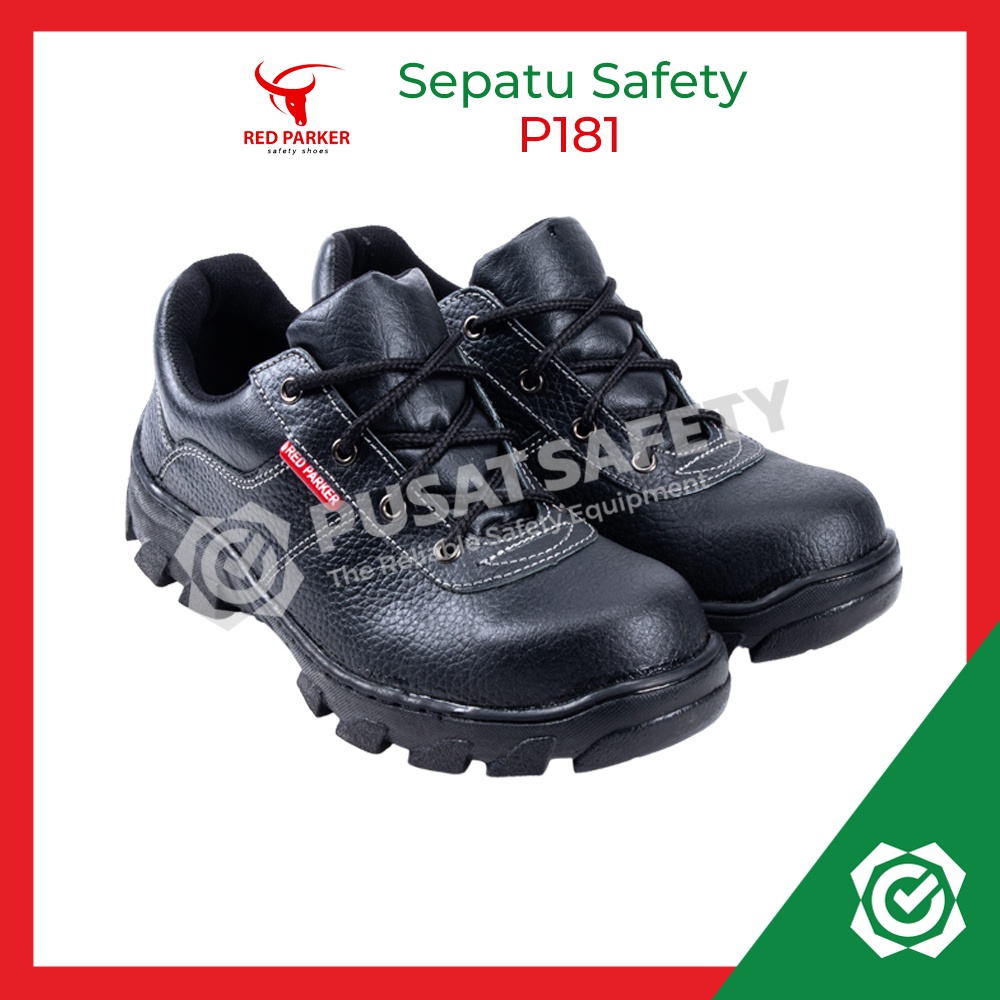 Sepatu Safety Pendek Tali Red Parker P181