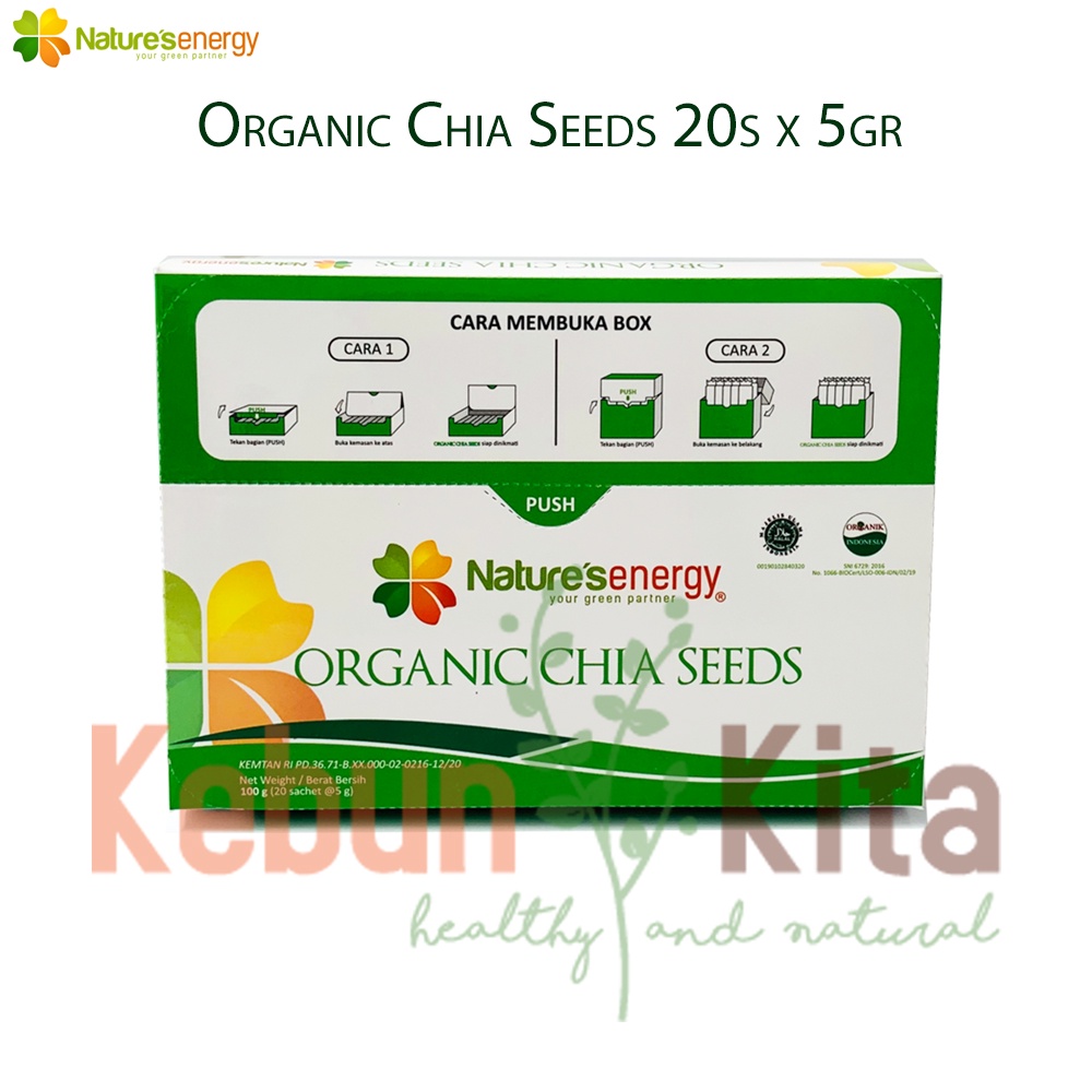 

Nature's Energy Organic Chia Seeds 100 gr [20 sachet x 5 Gr]