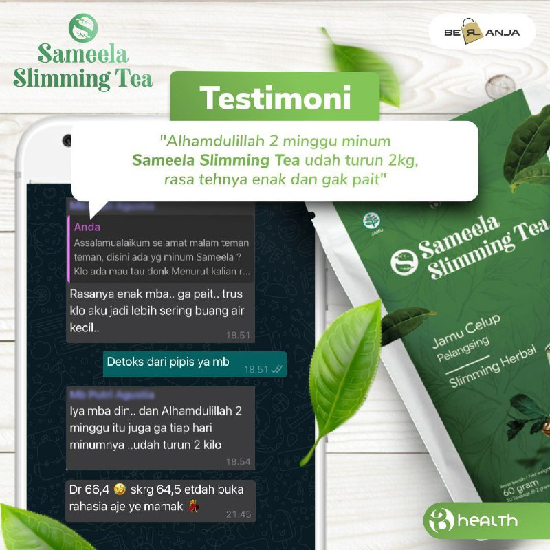 PELANGSING PERUT BUNCIT TUBUH HERBAL AMAN BUSUI CEPAT DAN AMPUH Samella Slimming Tea