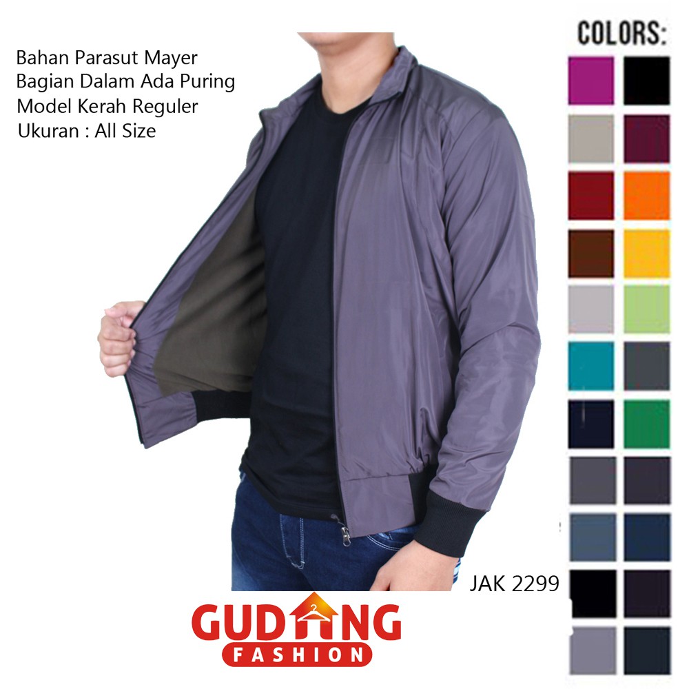 Jaket Parasut Keren Pria dengan Puring Banyak Pilihan Warna - JAK (COMB)