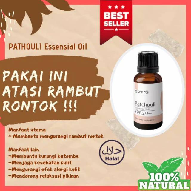 Makassar Essenzo Essential Oil Pacthouli - Mengurangi Rambut Rontok