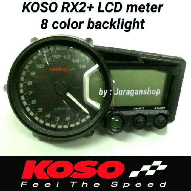 Speedometer RX2+ KOSO LCD Digital universal Motto GP style Koso Original