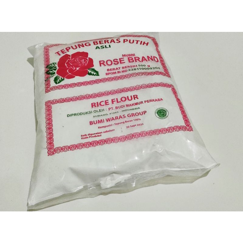 

Tepung Beras Rose Brand 500 gram tepung kue dan aneka ragam makanan Dandeshop