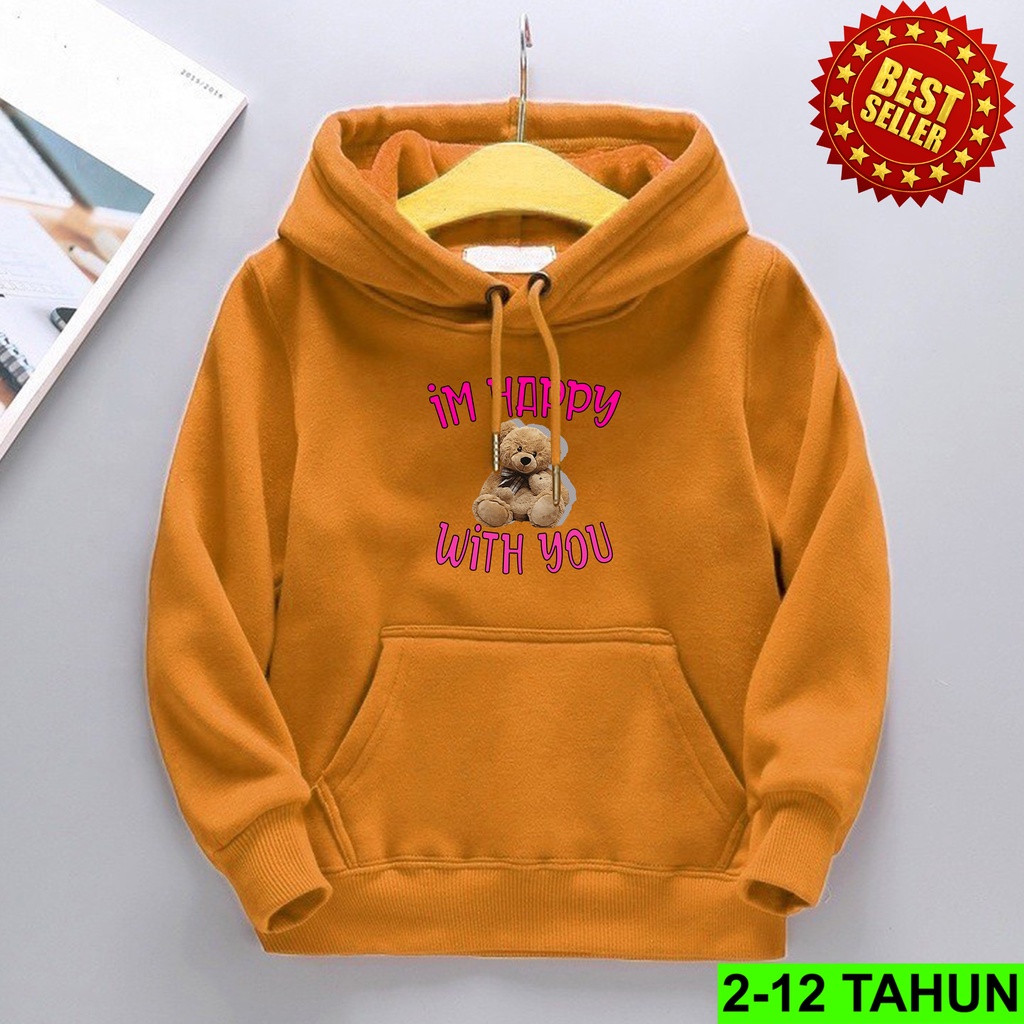 Hoodie Anak Laki Laki Perempuan / Hodie Anak Usia 2 3 4 5 6 7 8 9 10 11 12 Tahun / Jaket Teddy Bear Anak Cewek Cowok / Switer Distro Bisa Cod / Suiter Anak Terbar