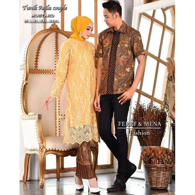 couple kebaya tunik modern//couple tunangan//fashion wanita