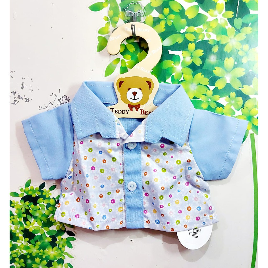 SHIRT KEMEJA PAKAIAN TEDDY HOUSE TEDDY BEAR ORI IMPORT SIZE 12 INCH