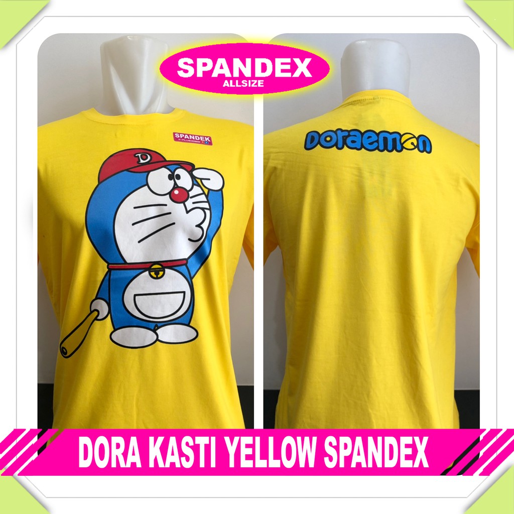 Kaos Kartun Doraemon Kasti Baseball Yellow Bangkaos