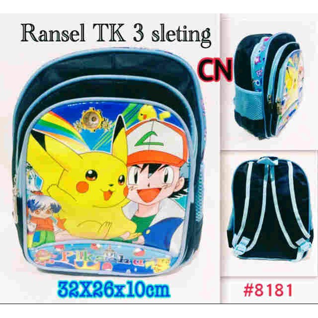 tas ransel pikachu ash pokemon go high quality