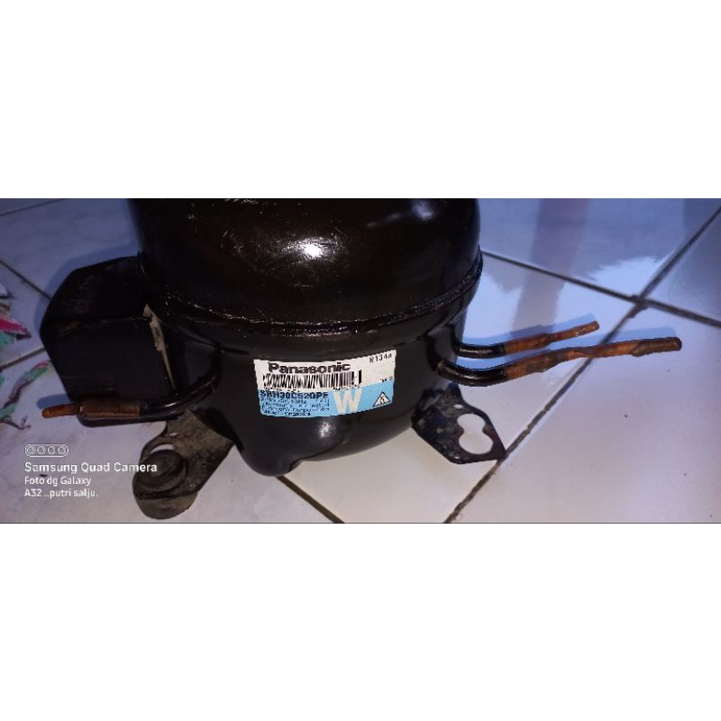 kompresor kulkas 1 pintu 1/8pk cabutan kulkas panasonic ...mulus.