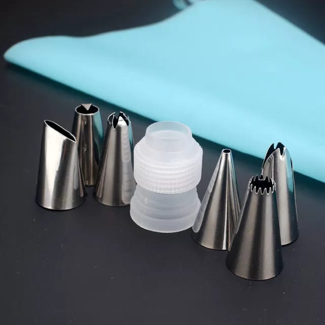 TERLARIS Spuit Set Piping Bag Silicone 8 in 1 /  Icing Piping Bag Set / Kantung Icing Bahan Silikon Dapat Digunakan Kembali Untuk Hiasan Kue