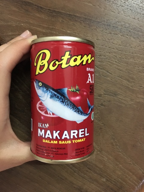 Botan Kecil / Botan Mackarel 155g / ikan Kaleng Botan 155 gram / Ikan Sarden Saus tomat Kaleng kecil