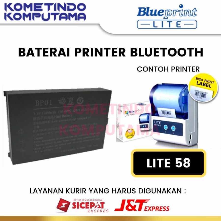 LITE58 BATERAI / BATTERY / BATRE ORIGINAL THERMAL PRINTER BLUEPRINT LITE 58