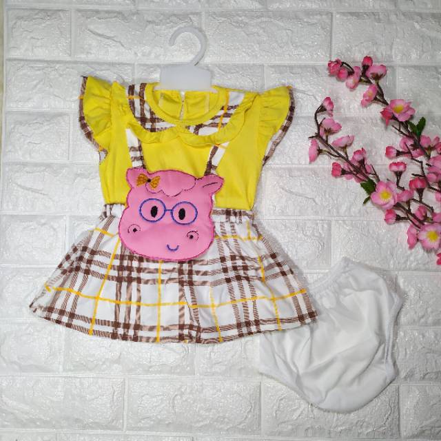 Dress Anak Lucu size 6-18bulan / Pakaian Anak Perempuan / Baju Bayi Perempuan