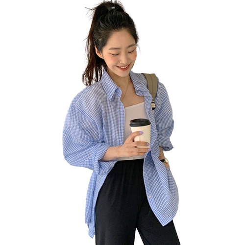 KEMEJA CRINKLE WANITA KOREA