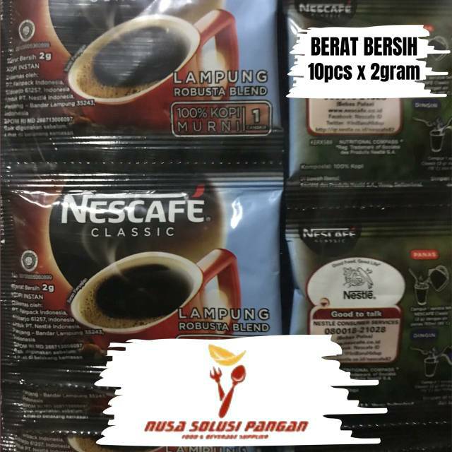 

Nescafe classic 2 gram (RENCENG)