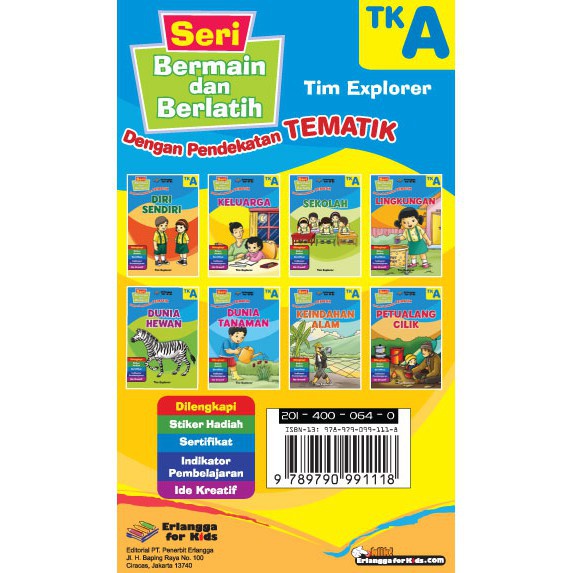 Buku Erlangga TK 2014000640 PAKET BERMAIN & BERLATIH TK A#