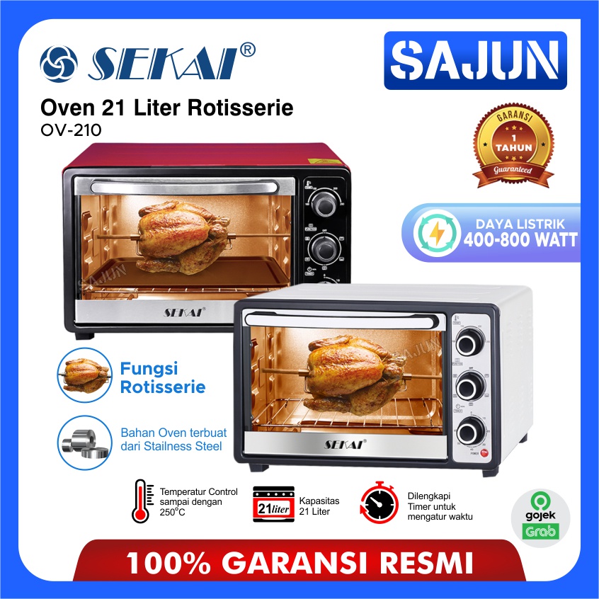 SEKAI Oven Listrik 21 Liter OV210 Electric Oven Rotiserie OV 210