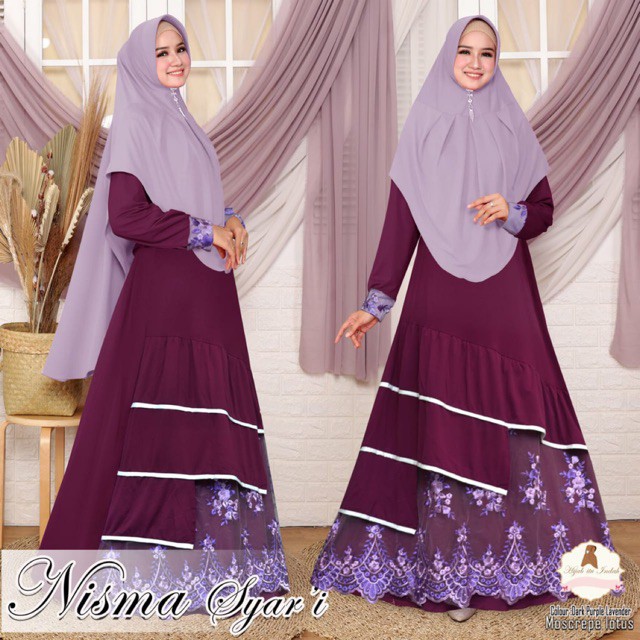 GAMIS SYARI NISMA BORDIR-3D / HIJAB ITU INDAH