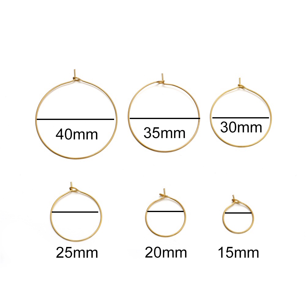 Anting-Anting Fashion Sederhana Anting-Anting Perhiasan Stainless Steel Anting-Anting Perhiasan Fashion DIY（20-50pcs））