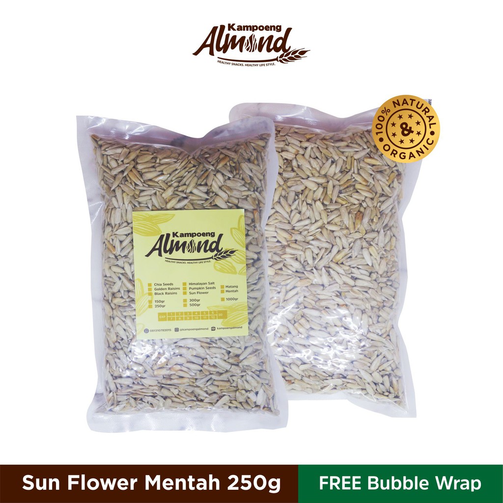 

Sunflower Seeds / Kuaci Kupas Raw ( Mentah ) Uk. 250 Gr